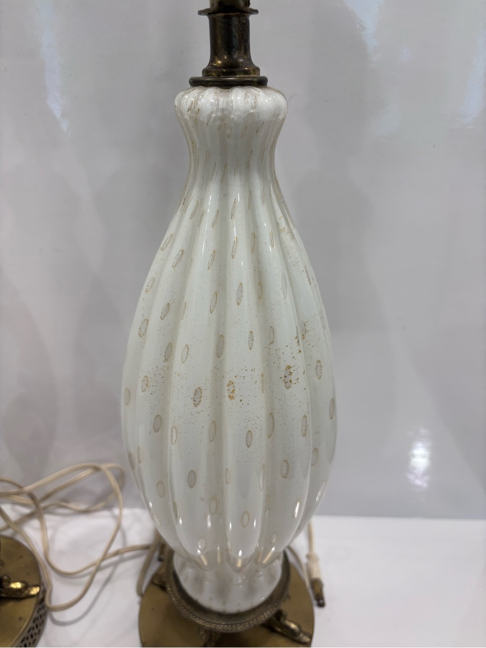 Vintage Murano Style Blown Glass Lamp Set Of 2 - Picture 3 of 12